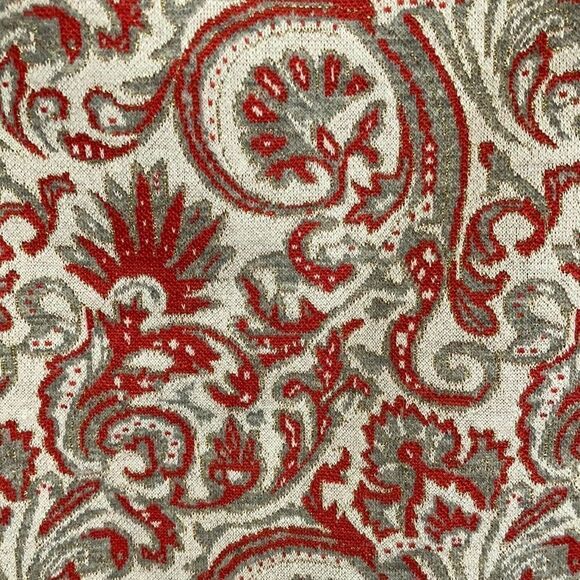 Free People Bodycon Skirt Size Small EUC - Red, Silver, White Festive Print - Picture 5 of 9